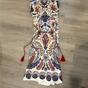 FARM Rio Multicolor Paisley Maxi Dress